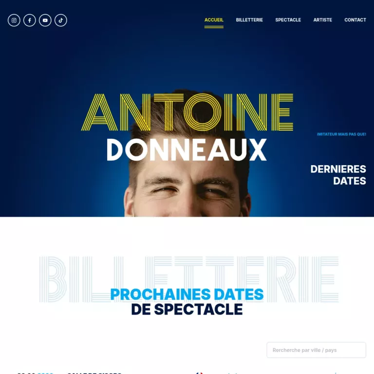 Antoine Donneaux, imitateur sur scène