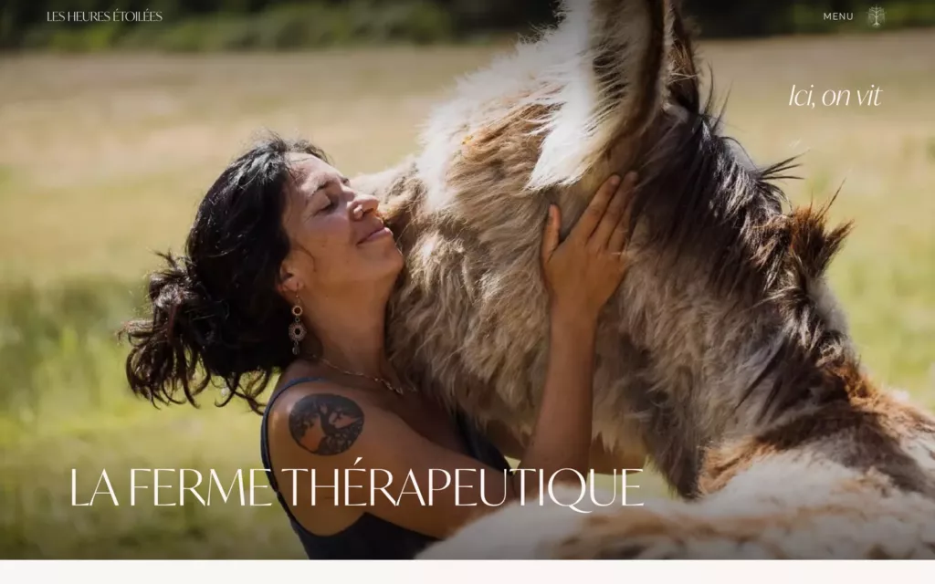 Page La ferme thérapeutique du site Les Heures Étoilées